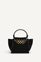 LIMITED EDITION SUEDE STUDDED MINI CITY BAG