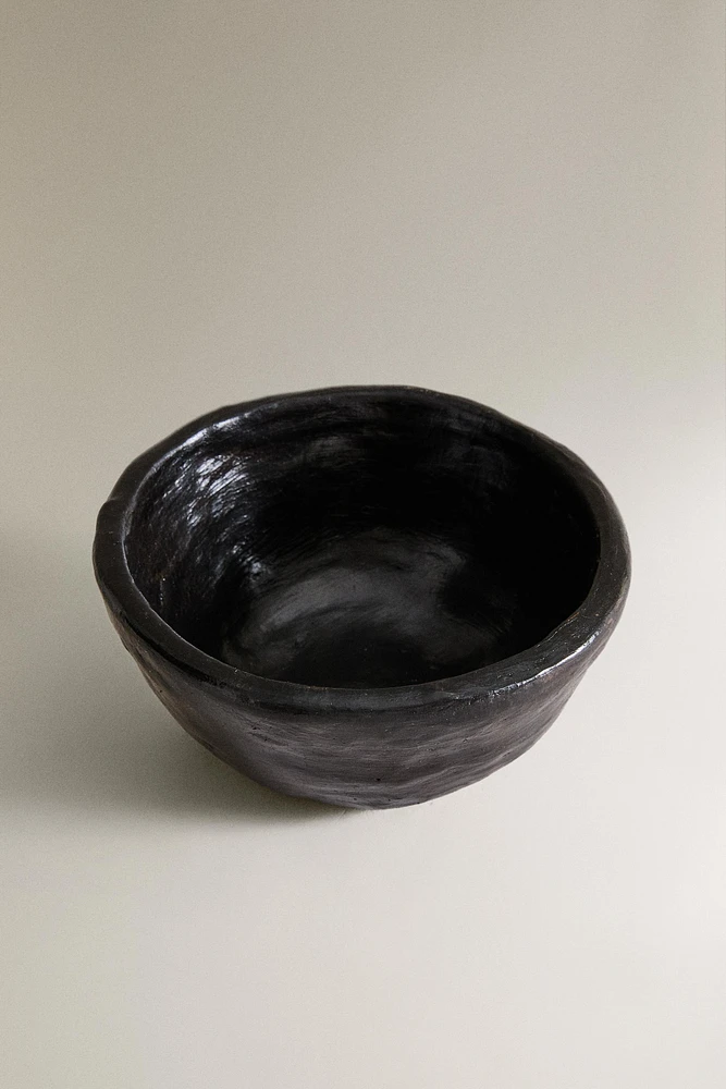 DECORATIVE IRREGULAR TERRACOTTA BOWL
