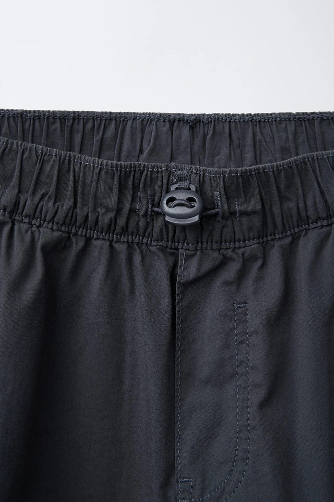 POPLIN CARGO SHORTS