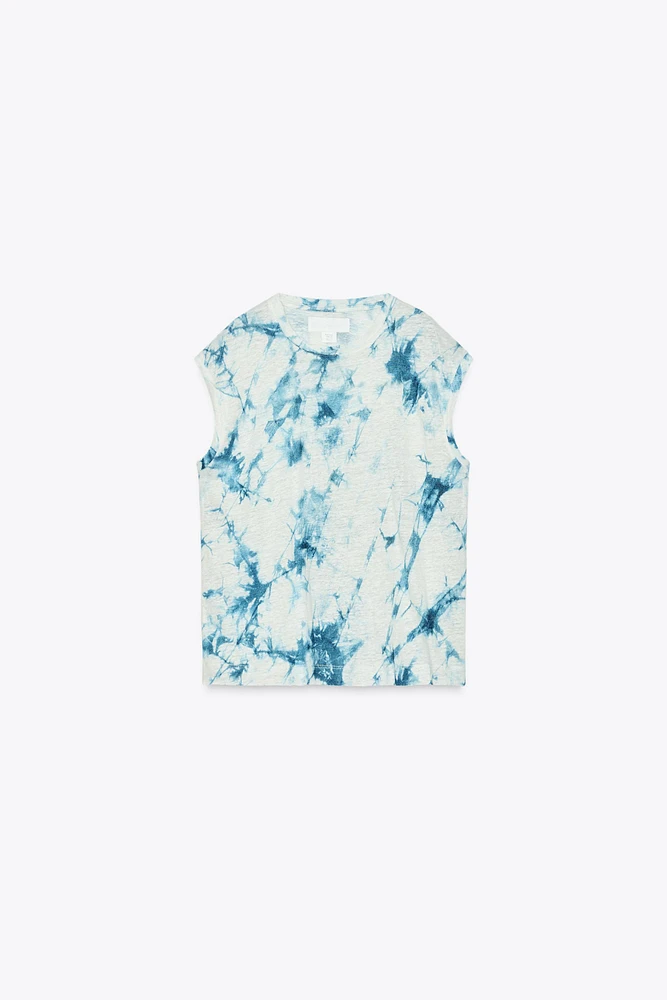 LINEN TIE-DYE T-SHIRT X FANGLU LIN