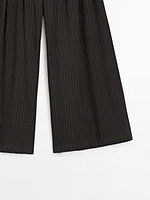 Pantalon wide leg triple pince