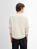 Cotton blend knit sweater