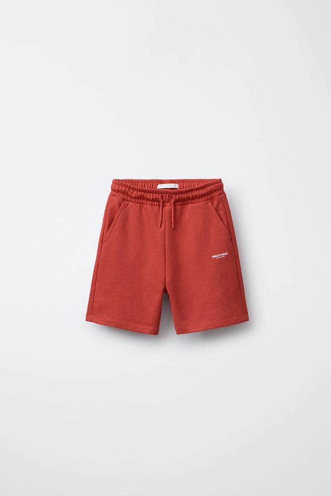 T-SHIRT AND BERMUDA SHORTS SET WITH TEXT