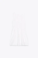 ROBE EN POPELINE AVEC DENTELLE