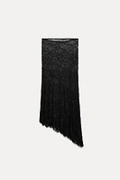 JUPE ASYMÉTRIQUE AVEC DENTELLE