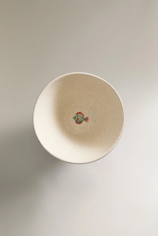 STONEWARE FISH BOWL