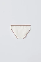 AGES 6-14/ SIX-PACK OF RIBBED BRIEFS WITH CONTRAST TRIM