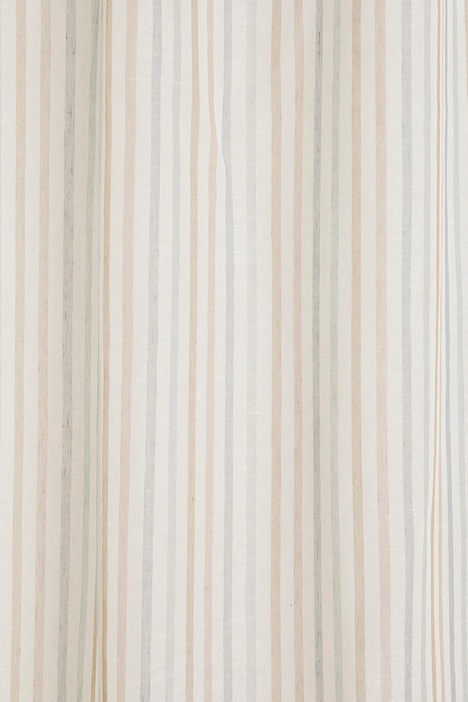 LOW OPACITY MULTICOLORED STRIPED CURTAIN