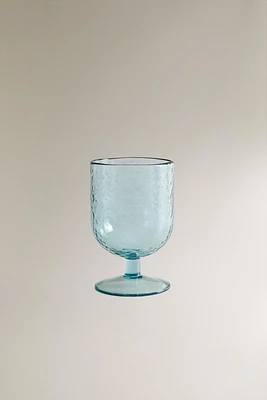 VERRE À PIED ACRYLIQUE MARTELÉ