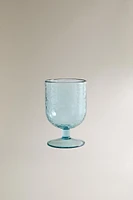 VERRE À PIED ACRYLIQUE MARTELÉ