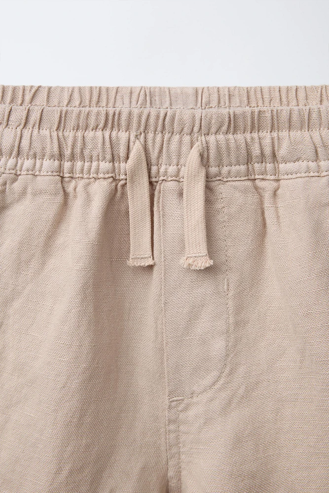 LINEN BLEND SHORTS