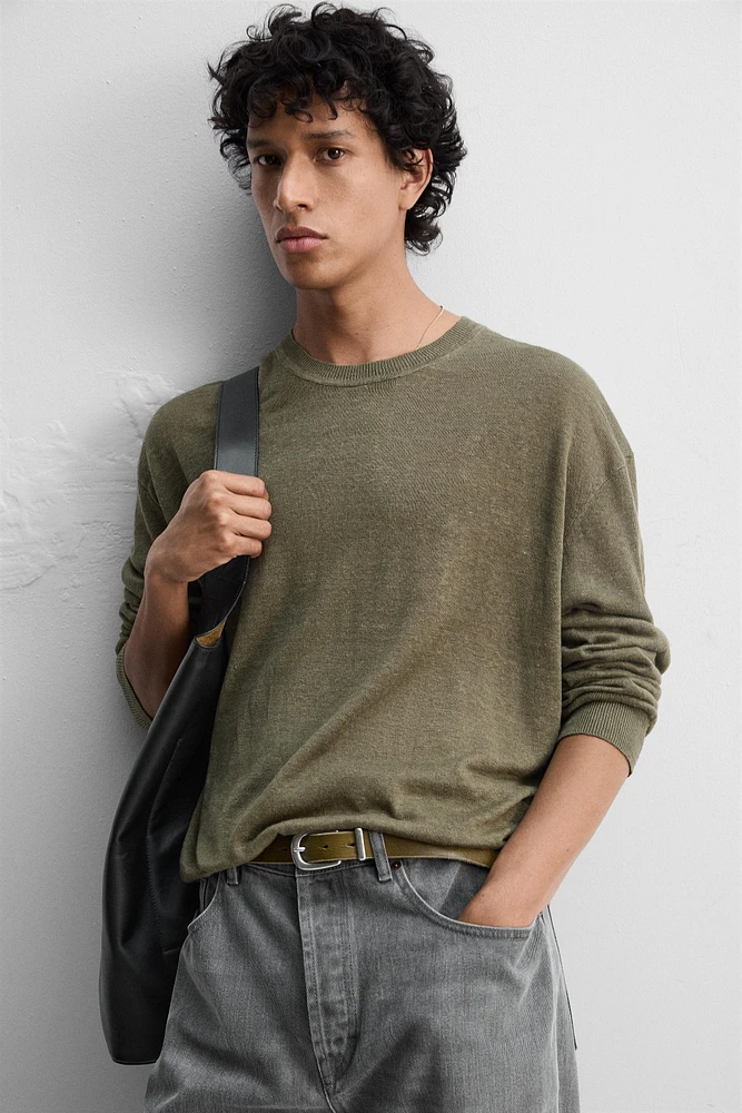 LIGHTWEIGHT 100% LINEN SWEATER