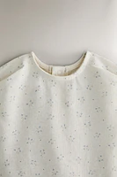 CHILDREN'S FLORAL PRINT FOOTED ROMPER