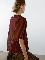 Flowing top with cape detail