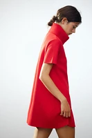 SHORT PLAIN KNIT DRESS