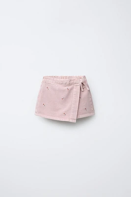 JUPE-SHORT EN SERGÉ BROD
