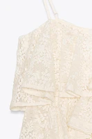 RUFFLED LACE TOP