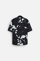 STRETCH FLORAL PRINT SHIRT