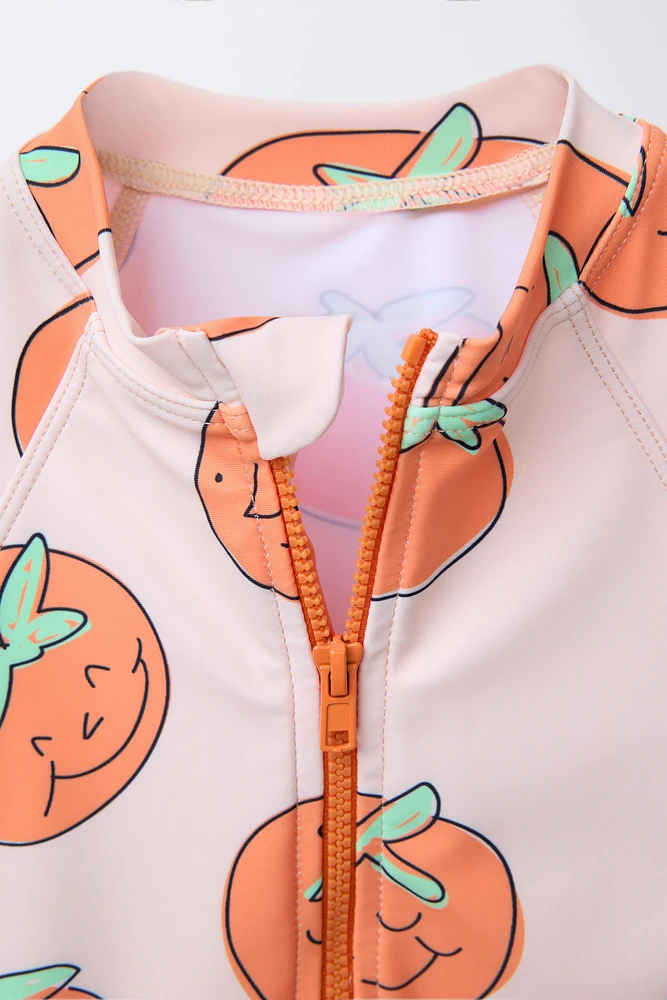1-6 YEARS/ TOMATOES SHORT SWIMSUIT JUMPSUIT