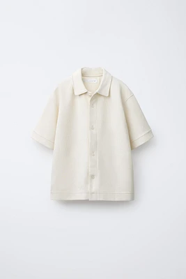 TEXTURED KNIT SHIRT