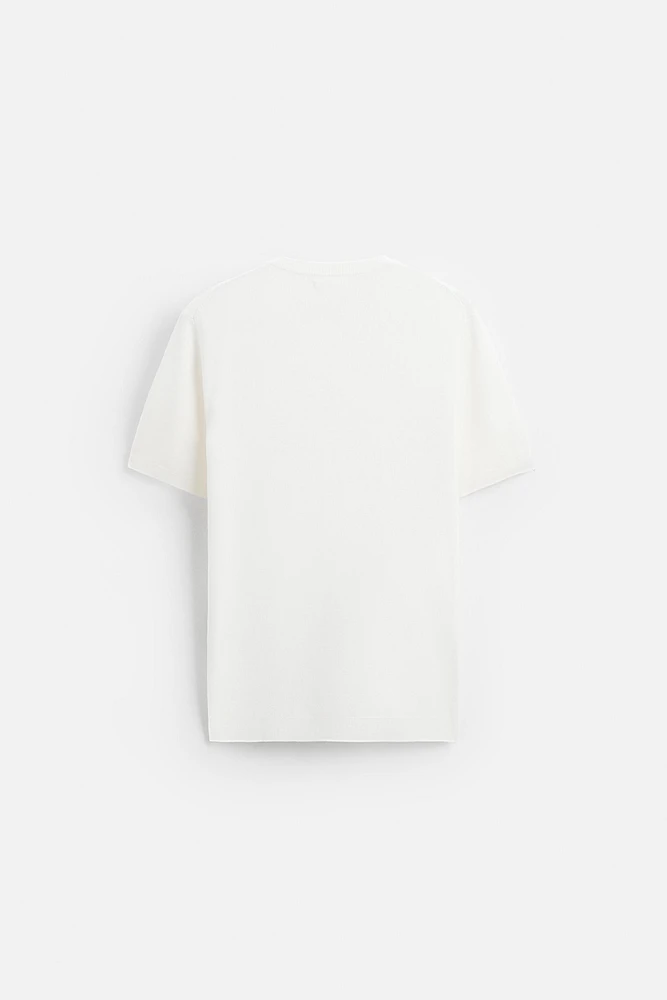 T-SHIRT EN MAILLE MÉLANGE VISCOSE