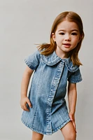 STRIPED DENIM DRESS