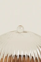 BOROSILICATE WOODEN CAKE DISH