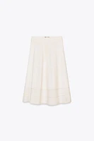 ZW COLLECTION EMBROIDERED MIDI SKIRT