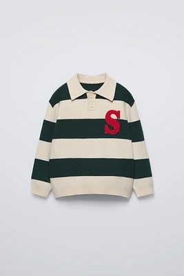 PULL POLO À RAYURES