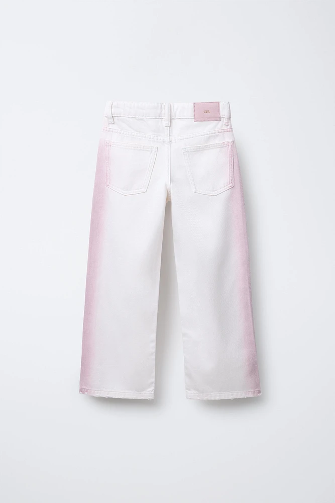 TIE-DYE WIDE LEG JEANS