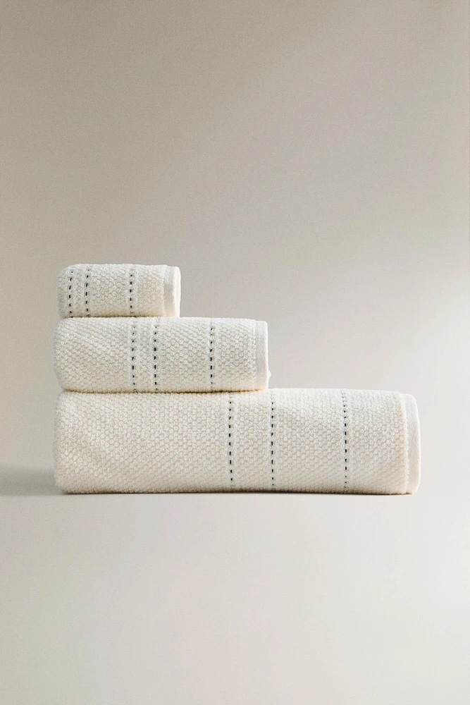 SERVIETTE DE BAIN POINT RIZ SURPIQÛRE