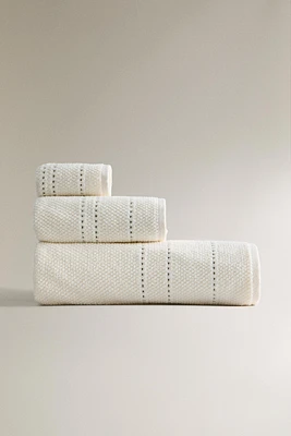 SERVIETTE DE BAIN POINT RIZ SURPIQÛRE