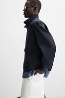 VESTE REGULAR FIT EN MÉLANGE DE COTON