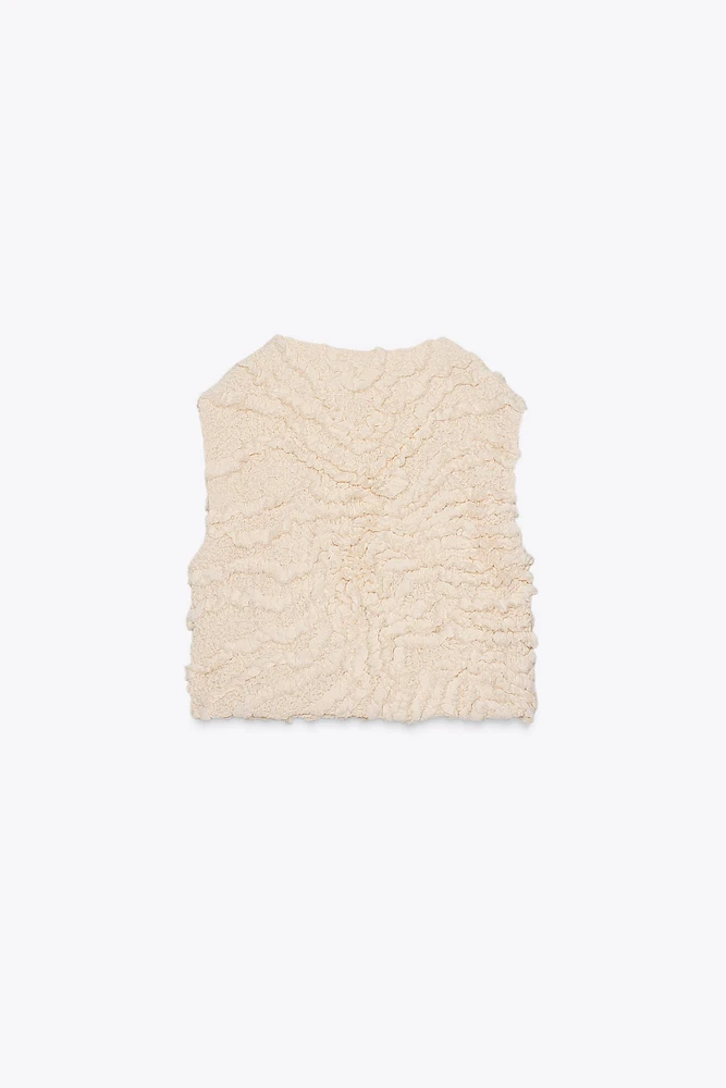 TEXTURED WRAP VEST X FANGLU LIN