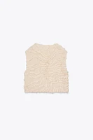 TEXTURED WRAP VEST X FANGLU LIN