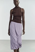 SEMI-SHEER HALTER TOP