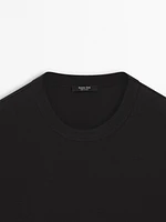 Short sleeve cotton blend T-shirt
