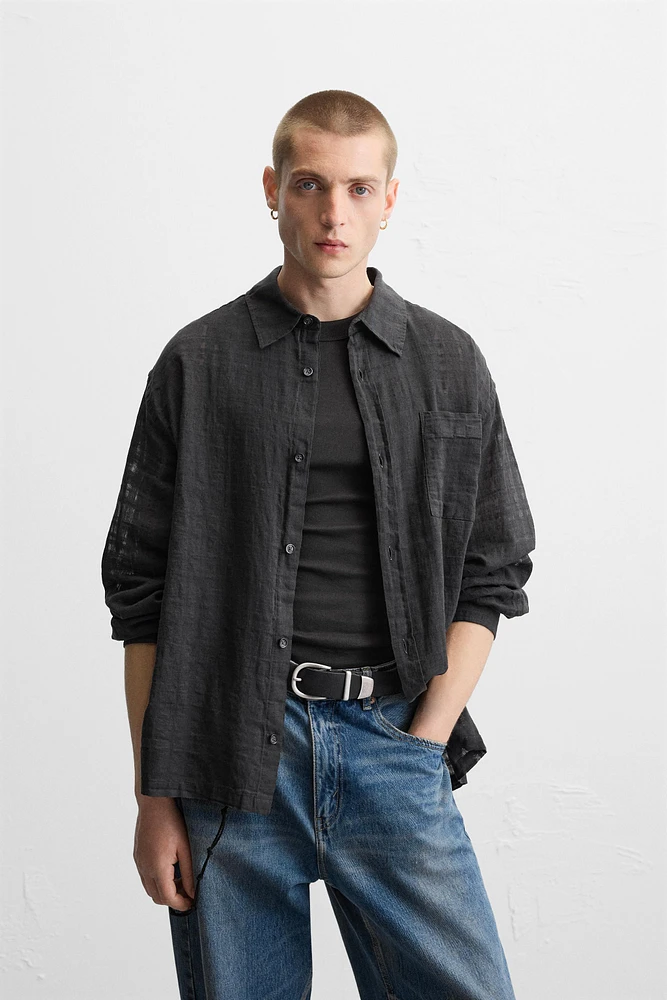 CHEMISE STRUCTURÉE COTON - LIN