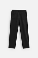 REGULAR FIT LYOCELL - VISCOSE PANTS