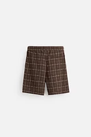 CHECKED JACQUARD SHORTS