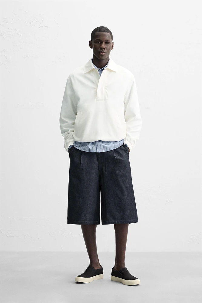 LYOCELL COTTON BLEND KANGAROO JACKET
