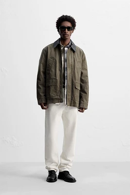 WASHED CONTRAST JACKET