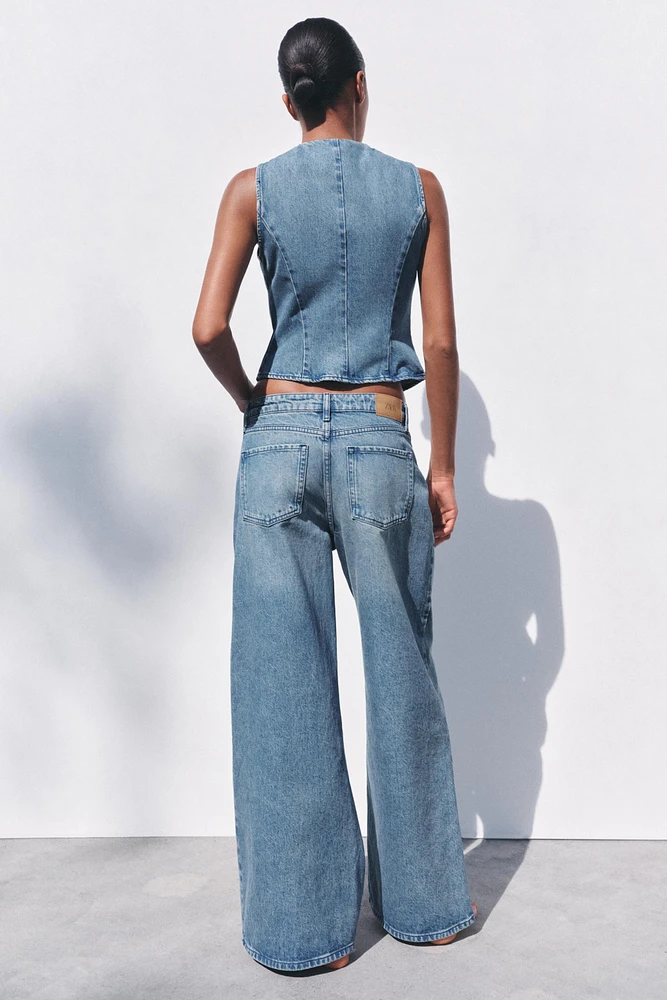 JEAN Z1975 COUPE LARGE À TAILLE HAUTE ET PINCES