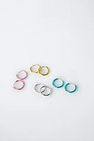 PACK OF FOUR HOOP EARRINGS