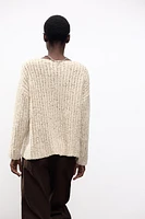 COMBINATION KNIT SWEATER