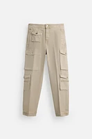POCKET DENIM CARGO PANTS
