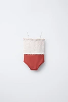 2-6 ANS/ MAILLOT DE BAIN ÉLASTIQUES LACETS