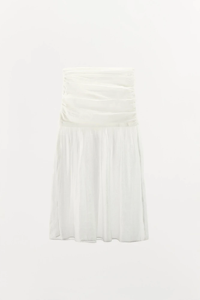 COMBINATION MIDI SKIRT