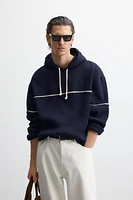 CONTRAST RELAXED FIT SWEATSHIRT