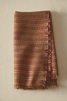 SET OF STRIPED COTTON NAPKINS WITH FRINGING